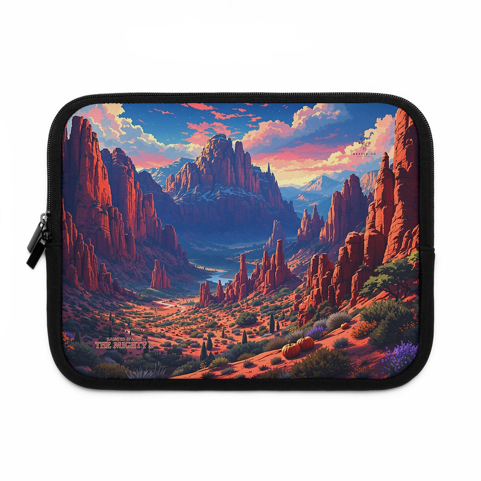 Thumbnail: Beetle-Go Haunted Spaces The Mighty 5 National Parks - UT Laptop Sleeve