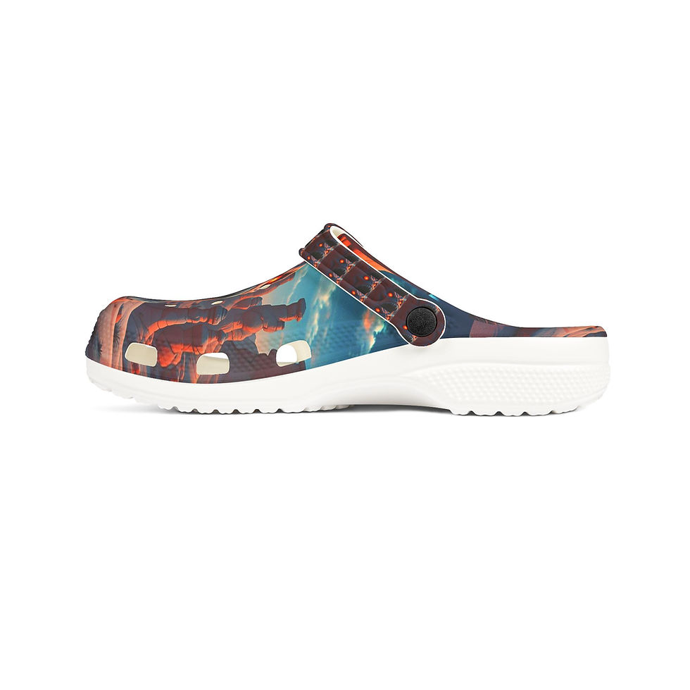 Thumbnail: Beetle-Go Haunted Spaces Goblin Valley State Park UT Rubber Clogs - Adult M/W