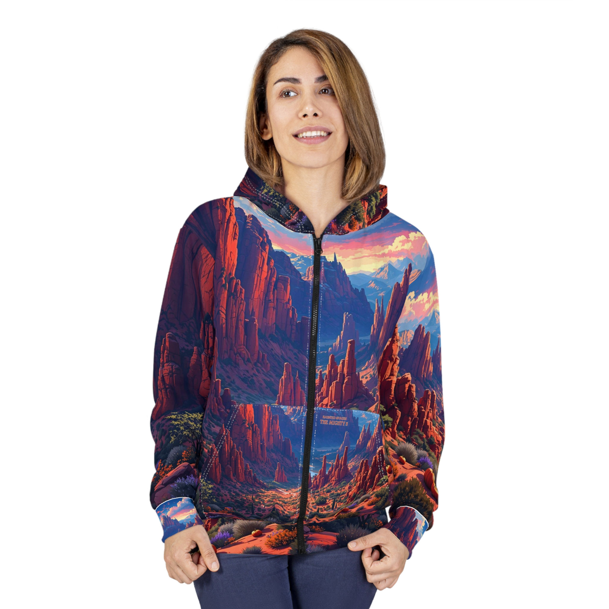 Beetle-Go Haunted Spaces The Mighty 5 National Parks UT Unisex Zip Hoodie