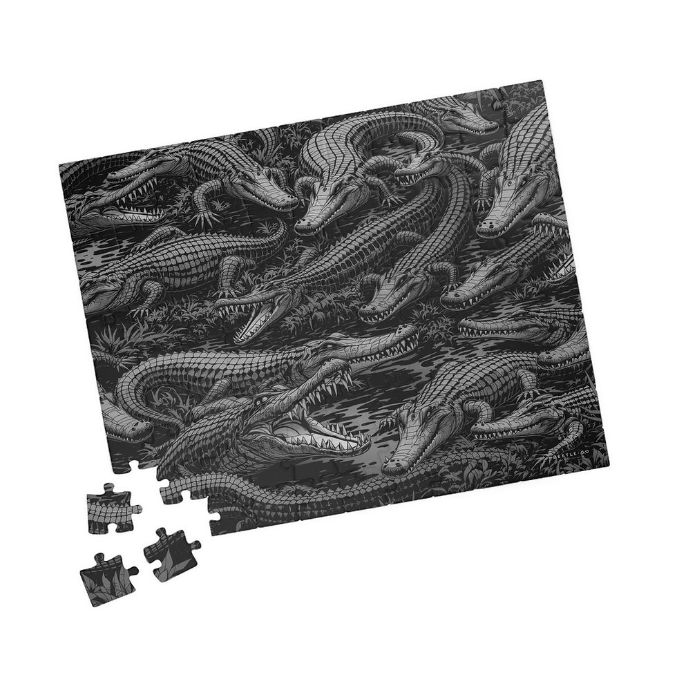 Thumbnail: Beetle-Go National Spaces - Crocs and Gators - Black & White