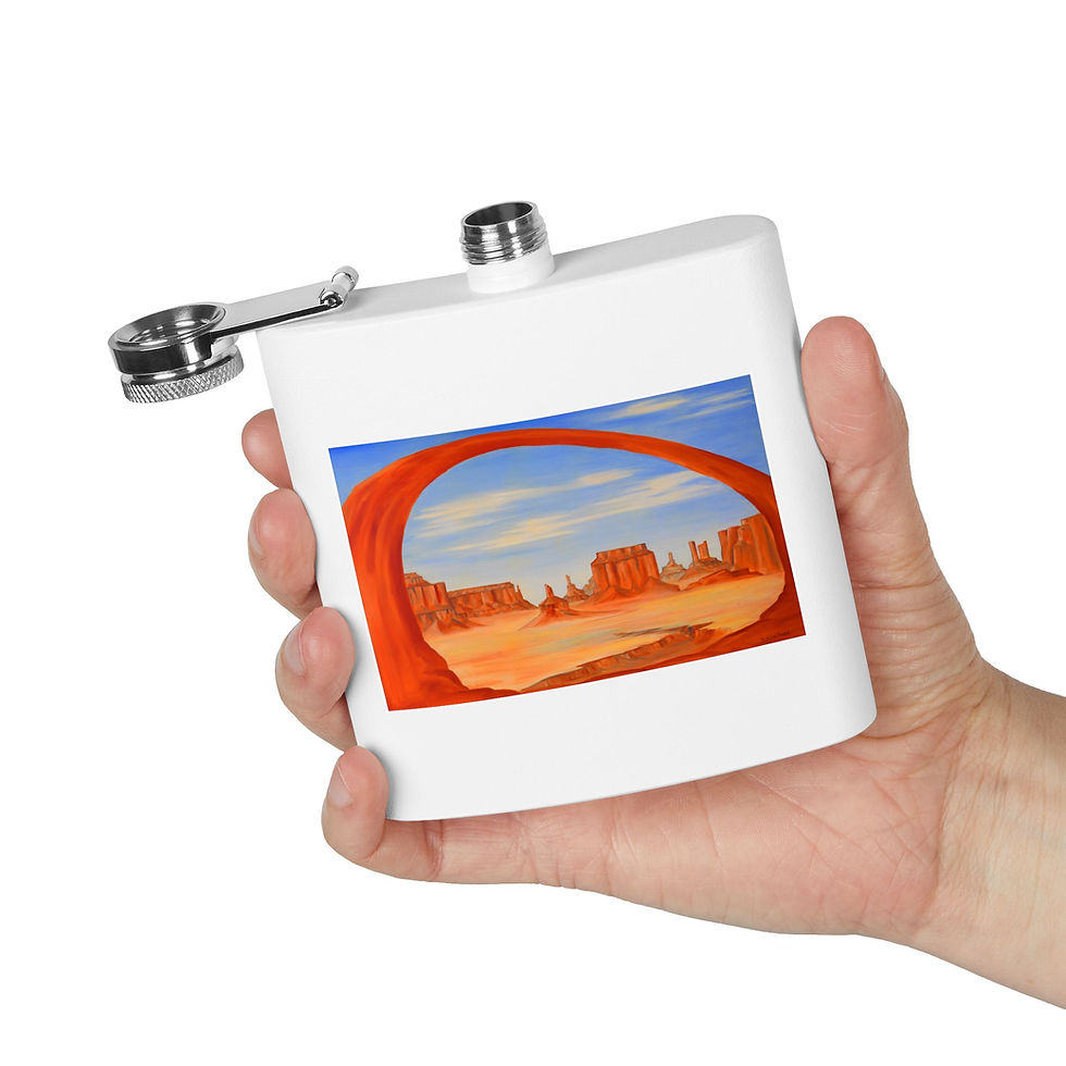 Thumbnail: Beetle-Go National Spaces by Donald A Gaillard Desert Landscape Flask