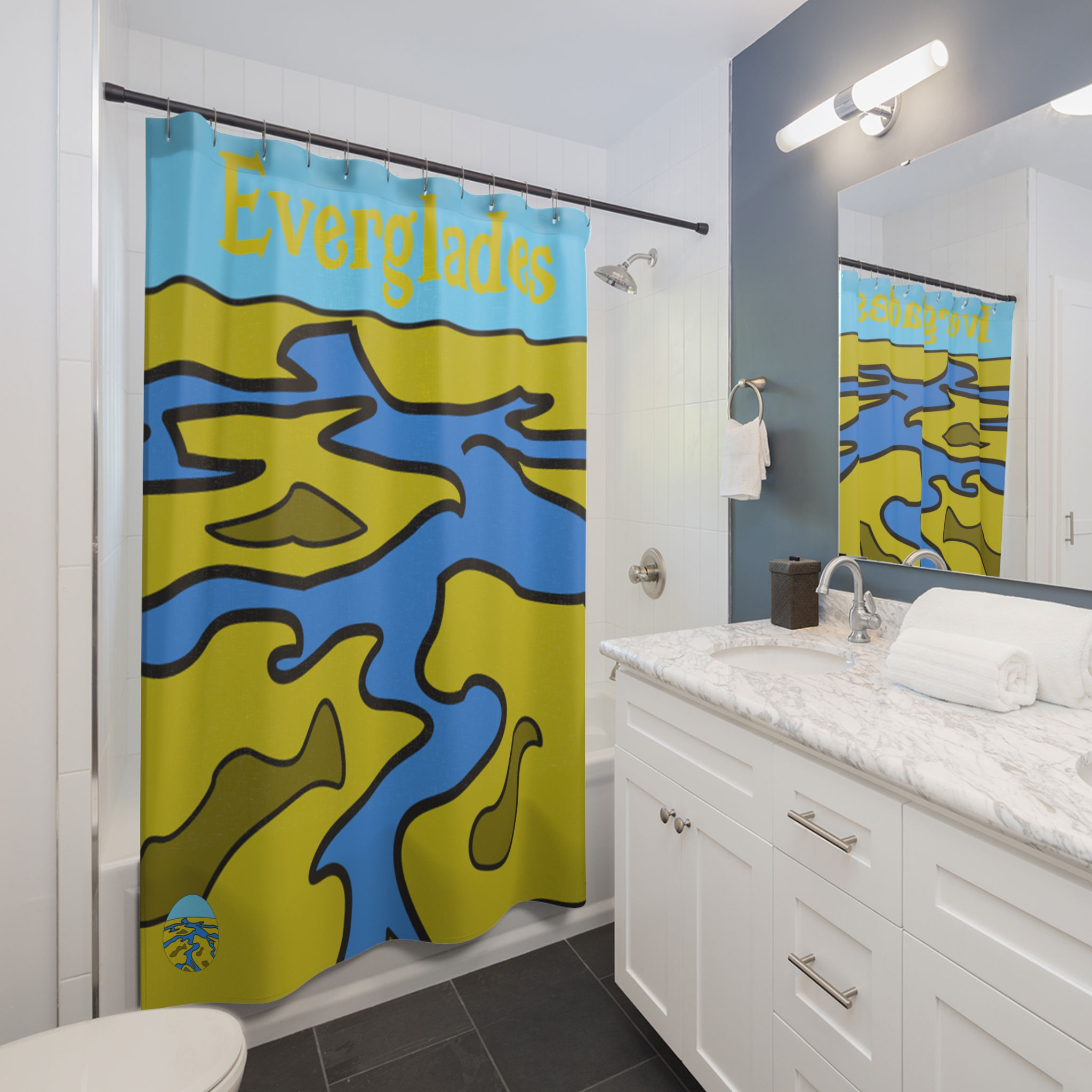 Beetle-Go Everglades Shower Curtain