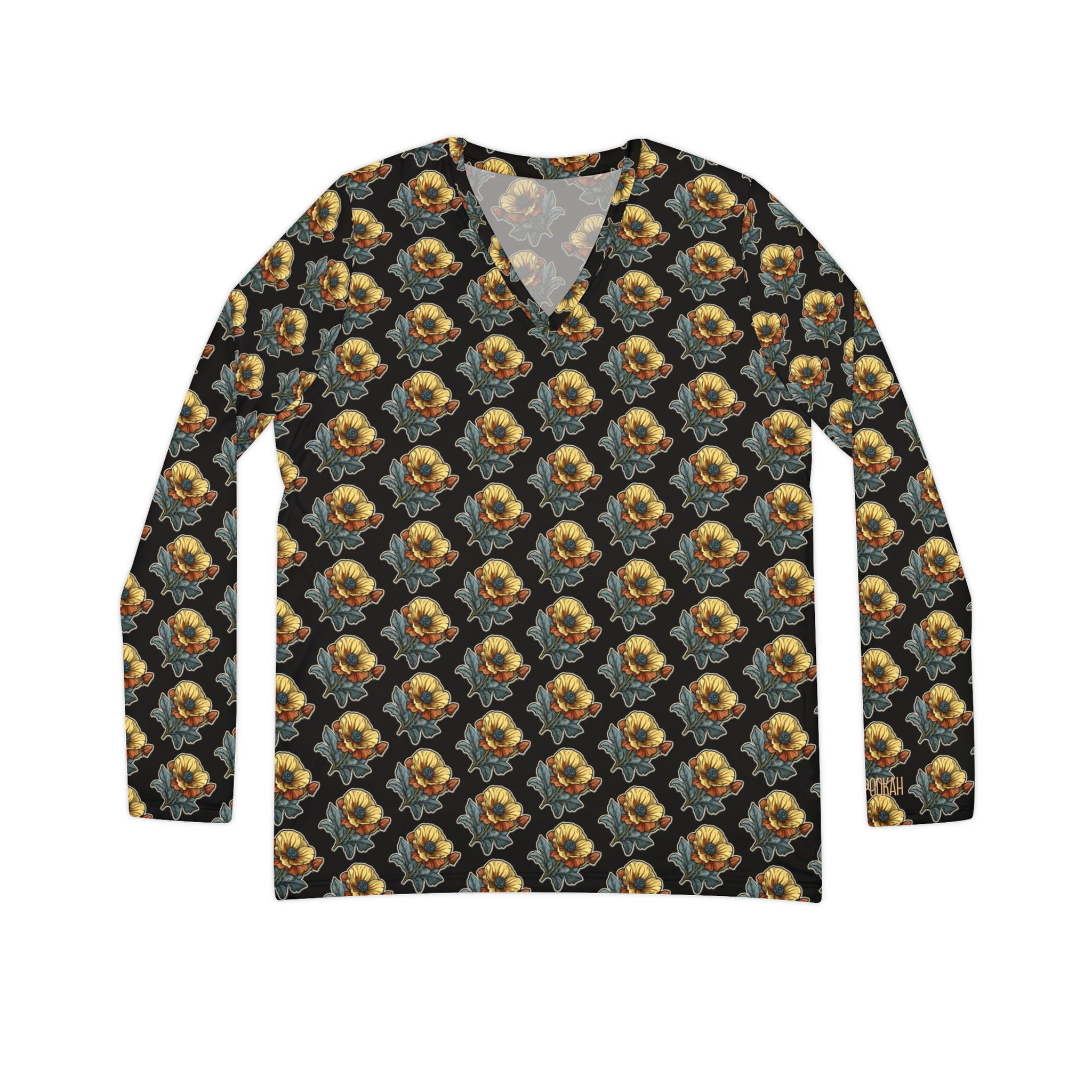 Annie Pookah Women's Long Sleeve V-neck Shirt