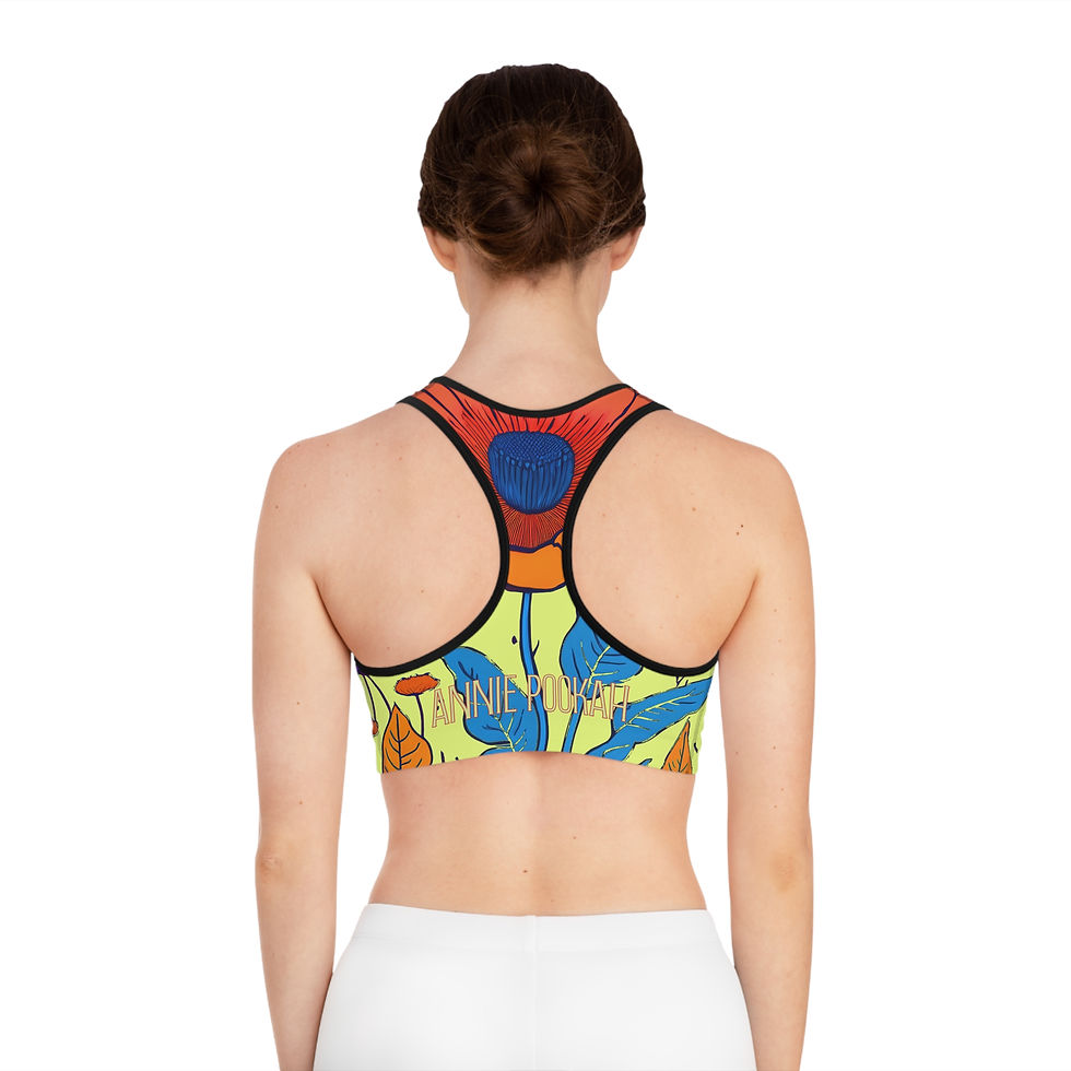 Thumbnail: Annie Pookah Colorful Floral Sports Bra
