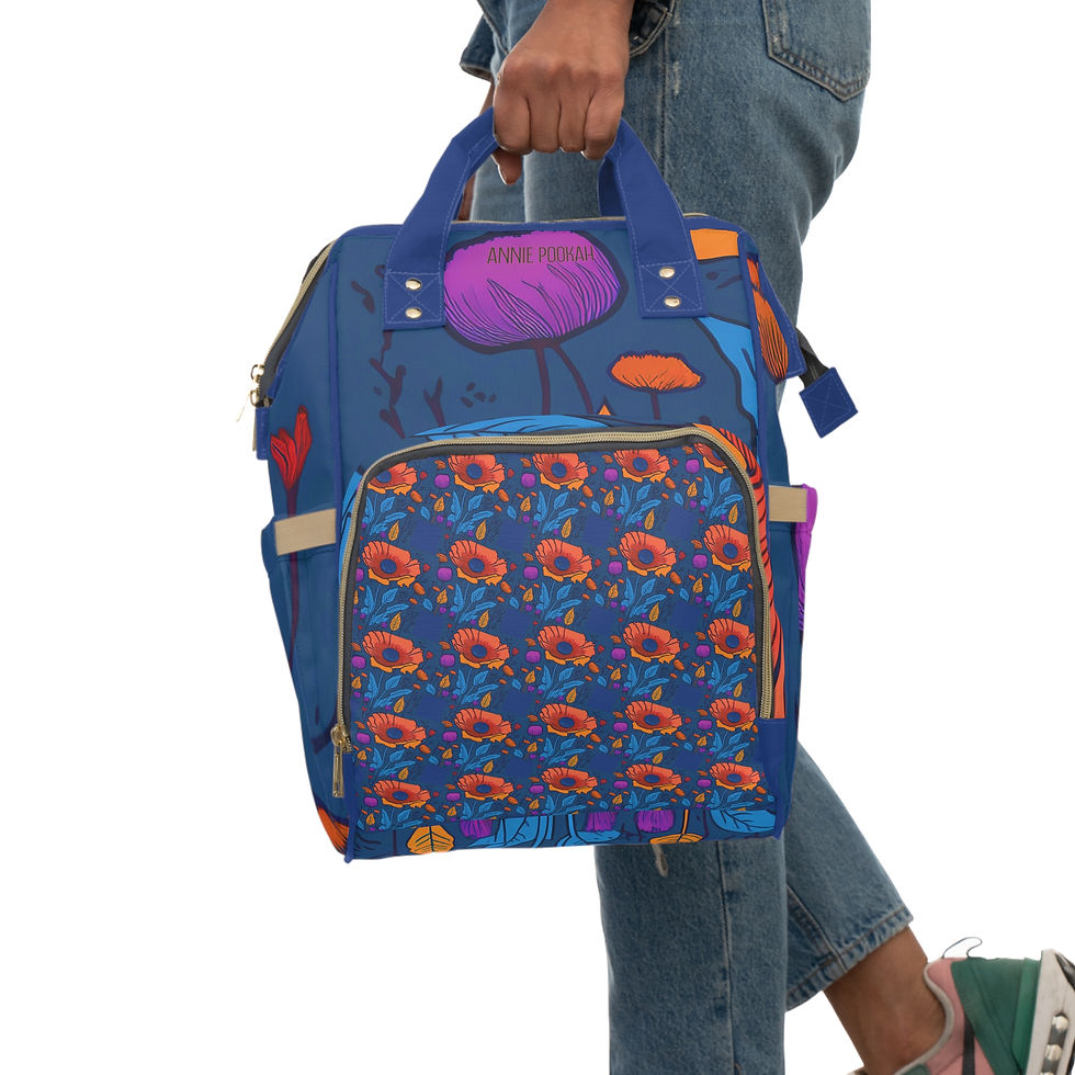 Thumbnail: Annie Pookah Vibrant Floral Multifunctional Backpack 