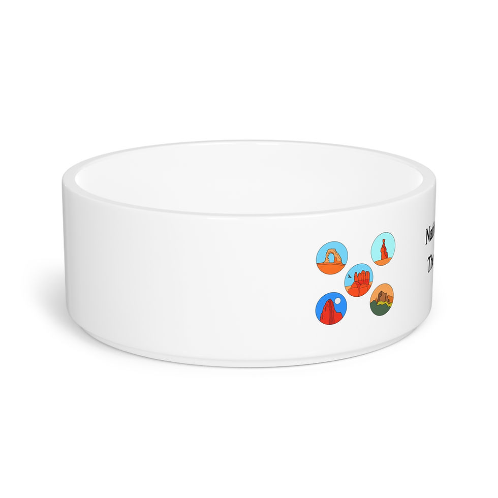 Thumbnail: Beetle-Go National Spaces The Mighty 5 UT National Parks Pet Bowl 
