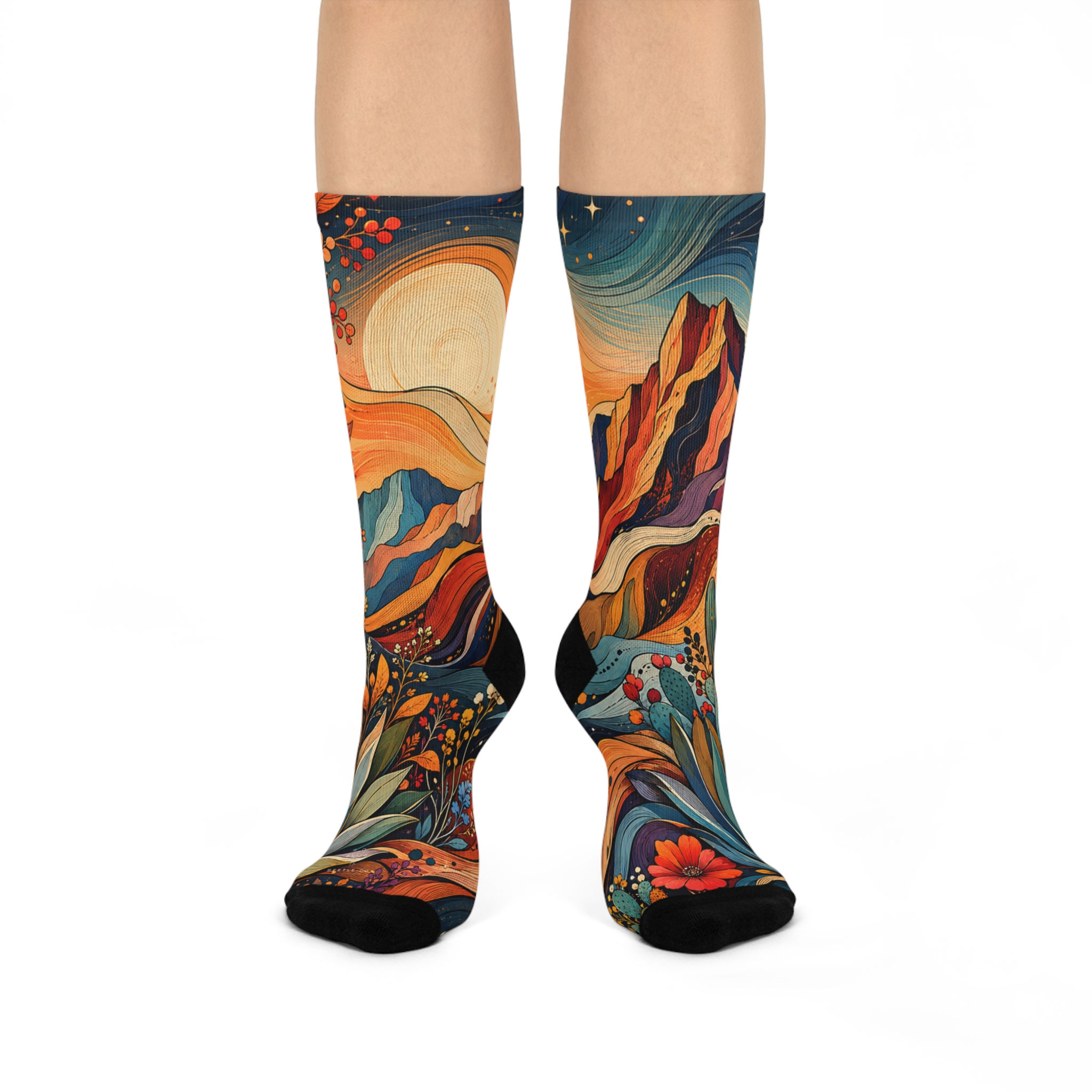 Unisex Desert Bloom Crew Socks