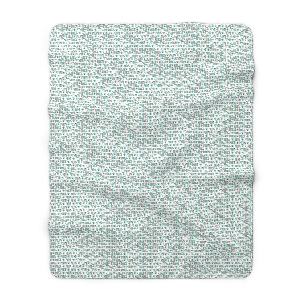 Thumbnail: Pookah Buhg Cozy Sherpa Fleece Blanket - White