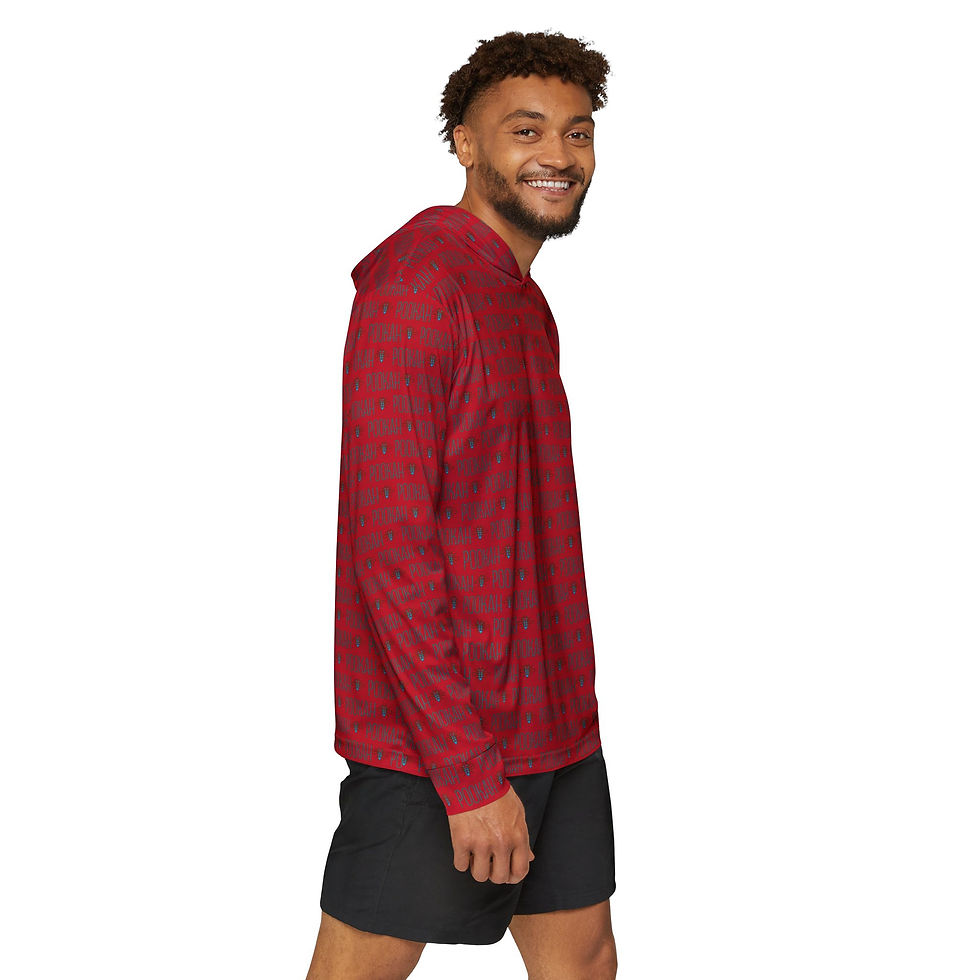 Thumbnail: Pookah Buhg Men's Sports Warmup Hoodie - Dark Red