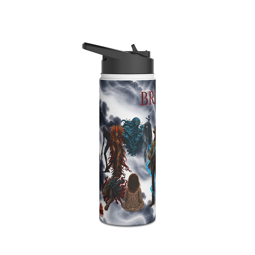 Thumbnail: Horror Character Cloud Tumbler - Grey Stainless Steel | HTOB by Beetle-Go