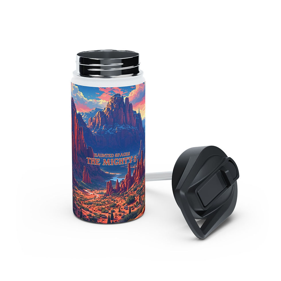 Thumbnail: Beetle-Go Haunted Spaces The Mighty 5 National Parks UT Stainless Steel Tumbler