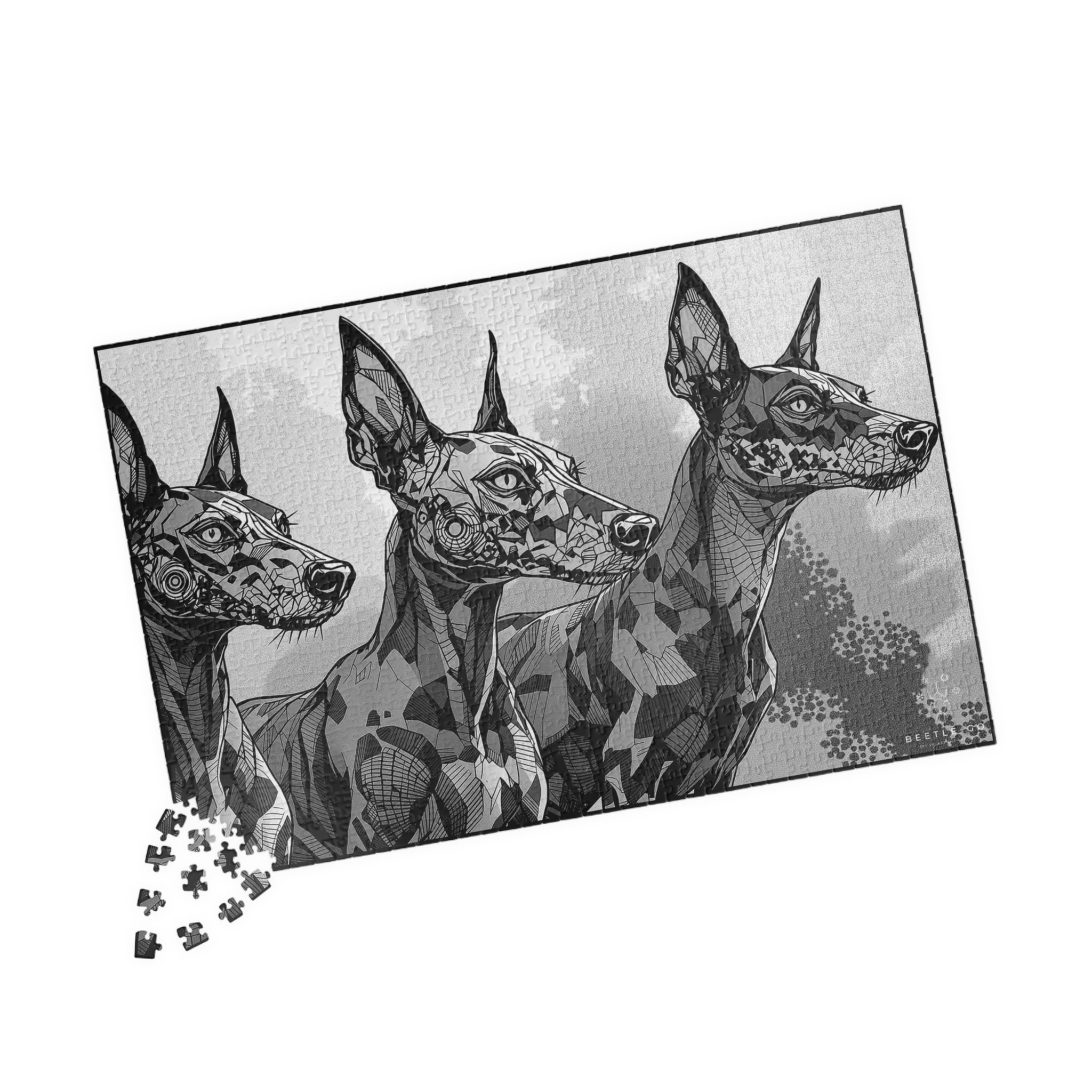 Beetle-Go National Spaces - "The 3 Musketerriers" Black & White