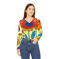 Annie Pookah Floral V Neck Shirt