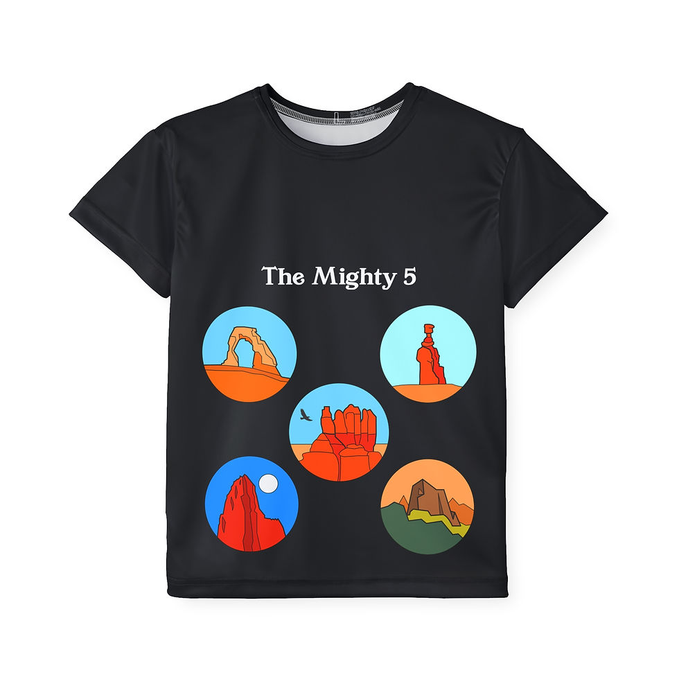 Thumbnail: Beetle-Go The Mighty 5 - Utah National Parks Kids Lounge Shirt