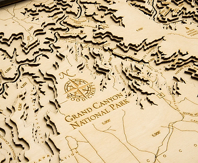 Grand Canyon Woodchart Map
