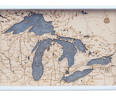 Great Lakes Woodchart Map