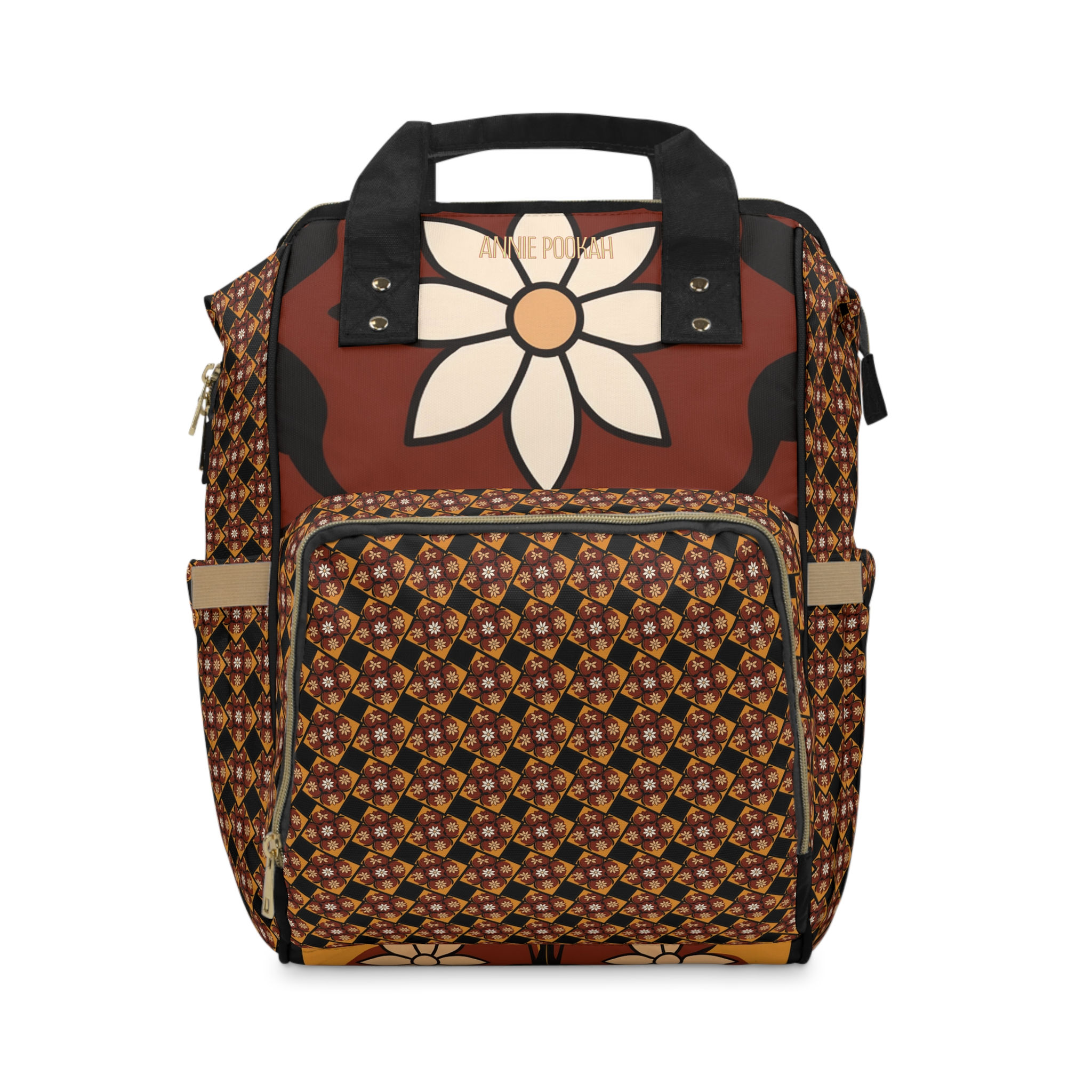 Annie Pookah Vibrant Floral Multifunctional Backpack 