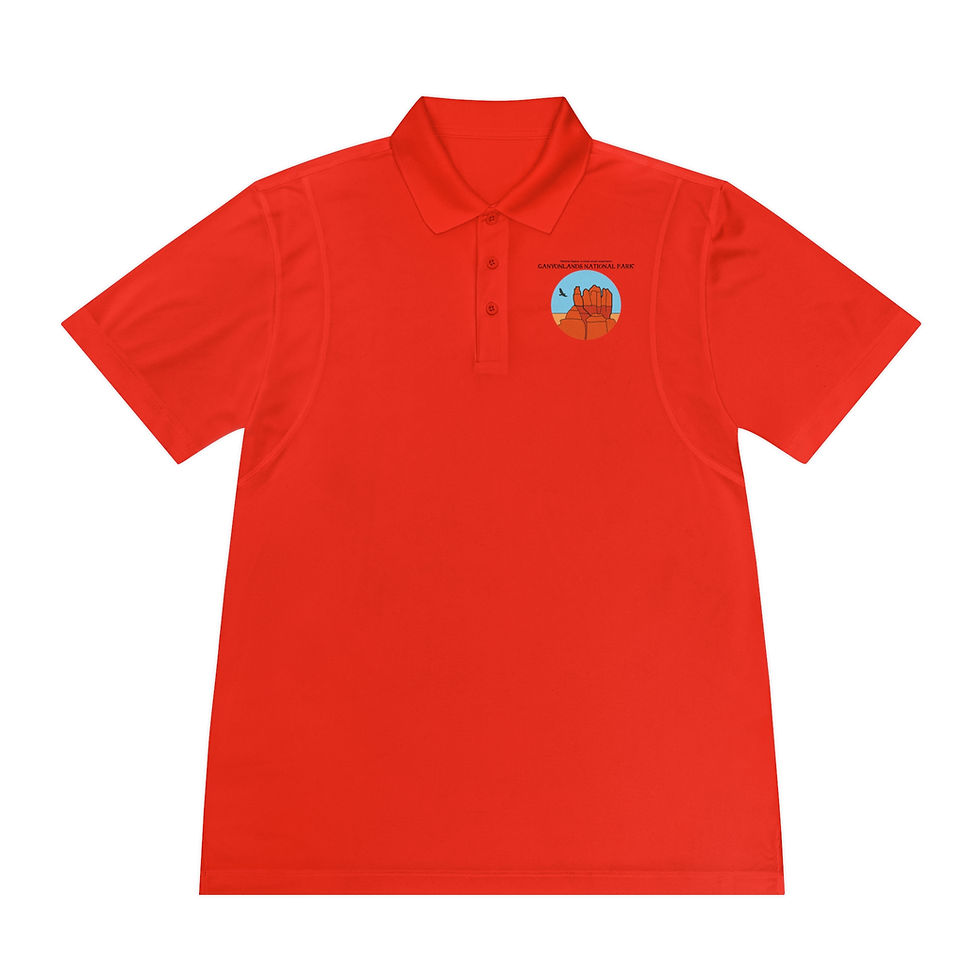 Thumbnail: Beetle-Go National Spaces: a visual music experience - Canyonlands polo shirt