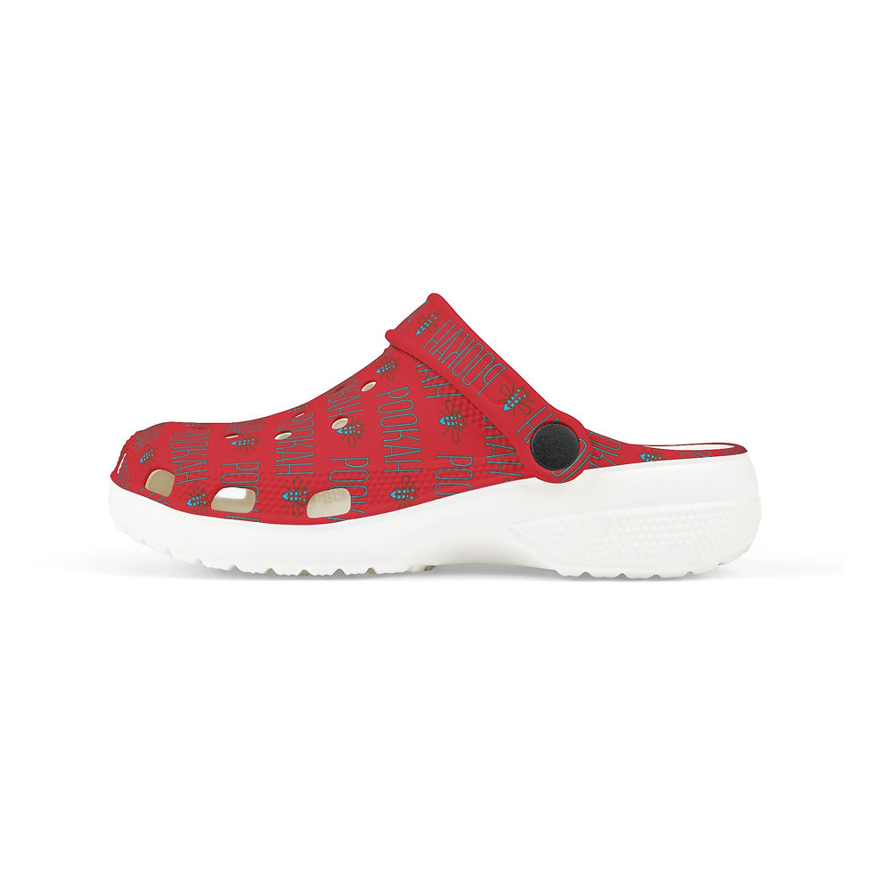 Thumbnail: Pookah Buhg Kids' Playful Clogs - Dark Red - Boys and Girls