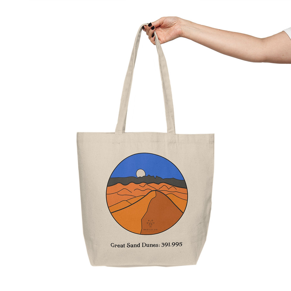 Thumbnail: Beetle-Go Great Sand Dunes National Park Canvas EcoFriendly grocery shopping bag