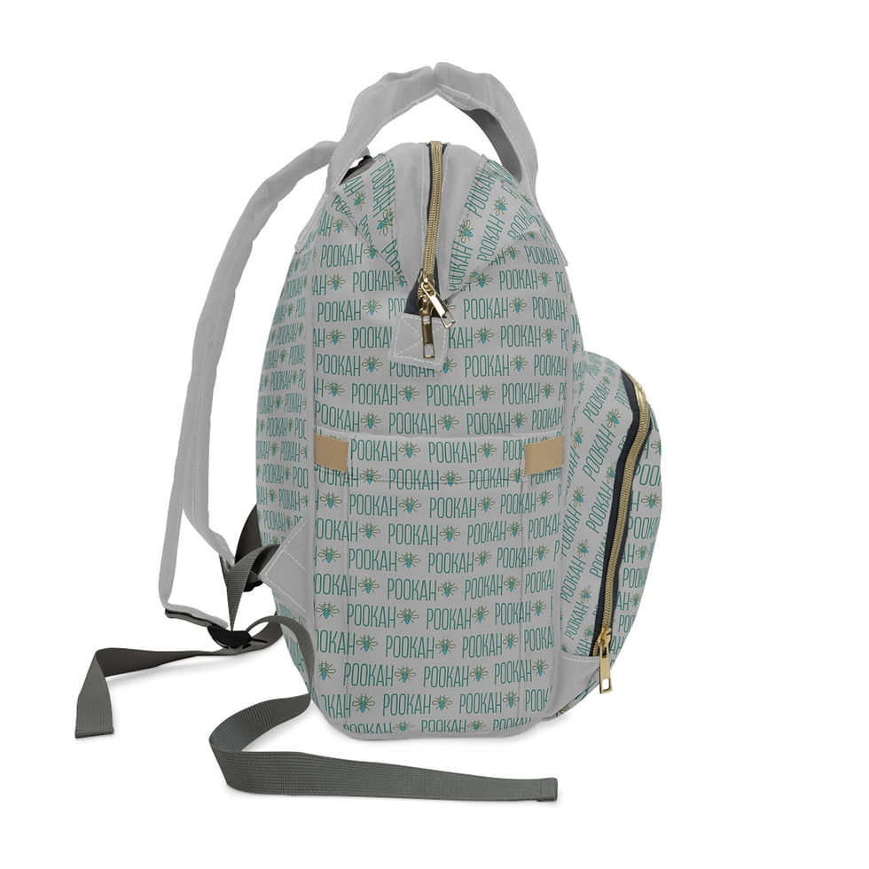 Thumbnail: Pookah Buhg Multi-functional Diaper Bag Backpack - Light Grey