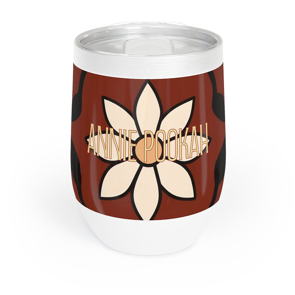 Annie Pookah Colorful Floral Wine Tumbler