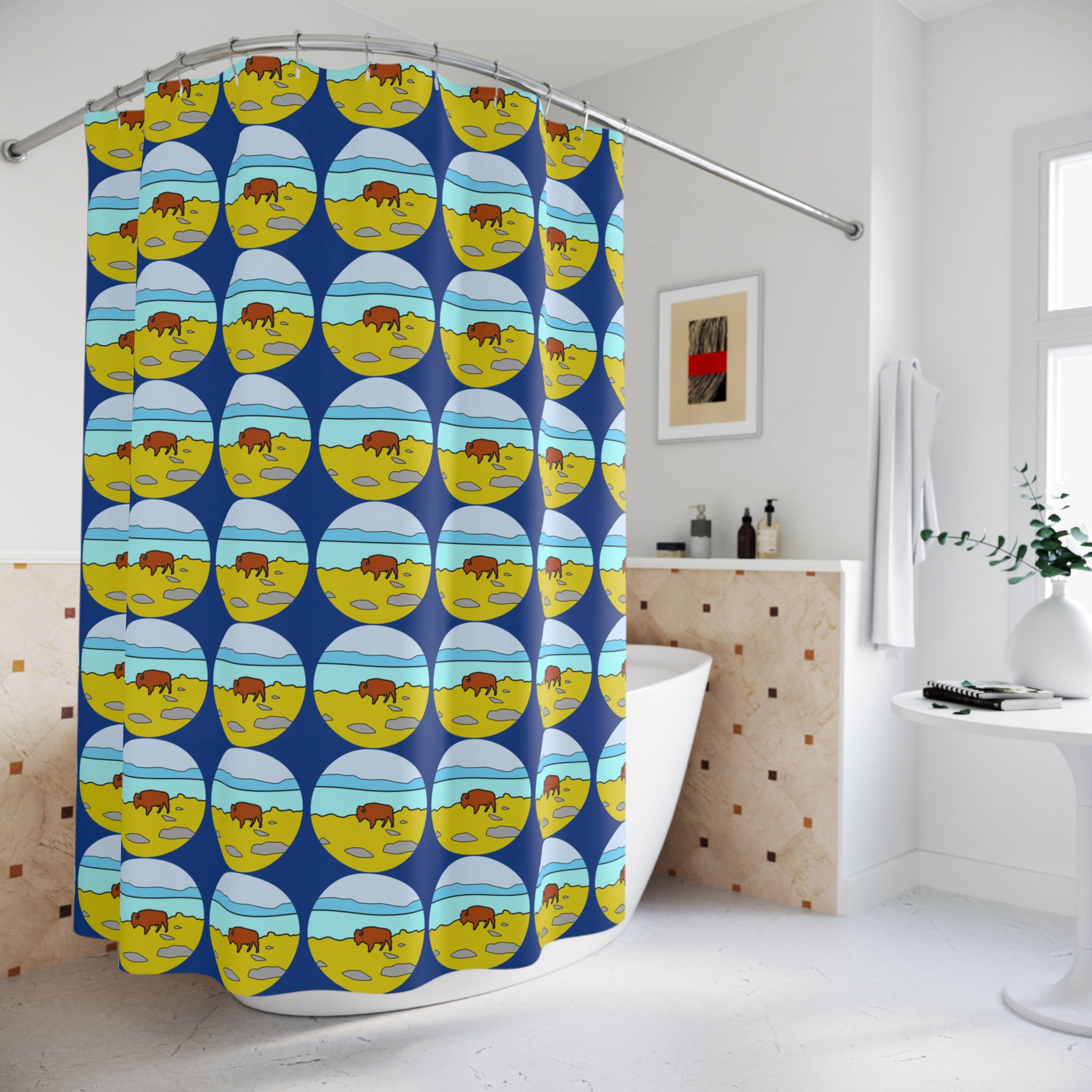 Beetle-Go Antelope Island Shower Curtain