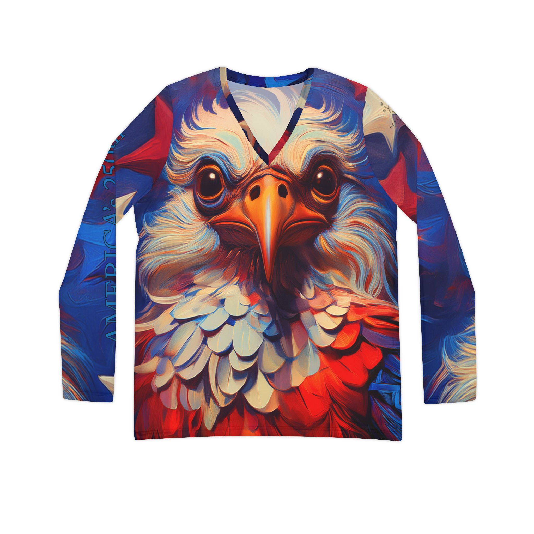 Beetle-Go America's 250th Celebration Women's Long Sleeve V-neck Shirt