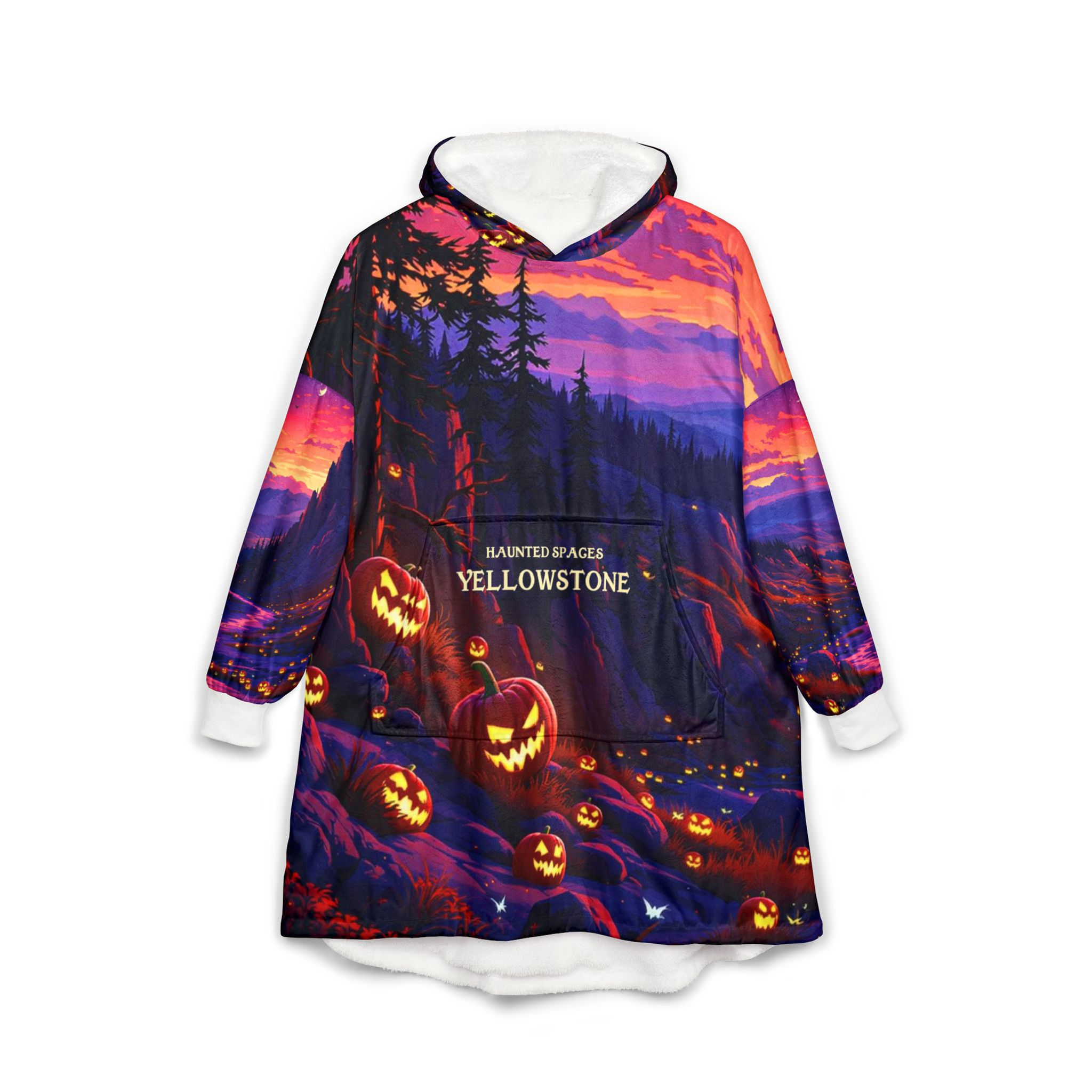 Beetle-Go Haunted Spaces Yellowstone National Park Unisex Hooded Blanket