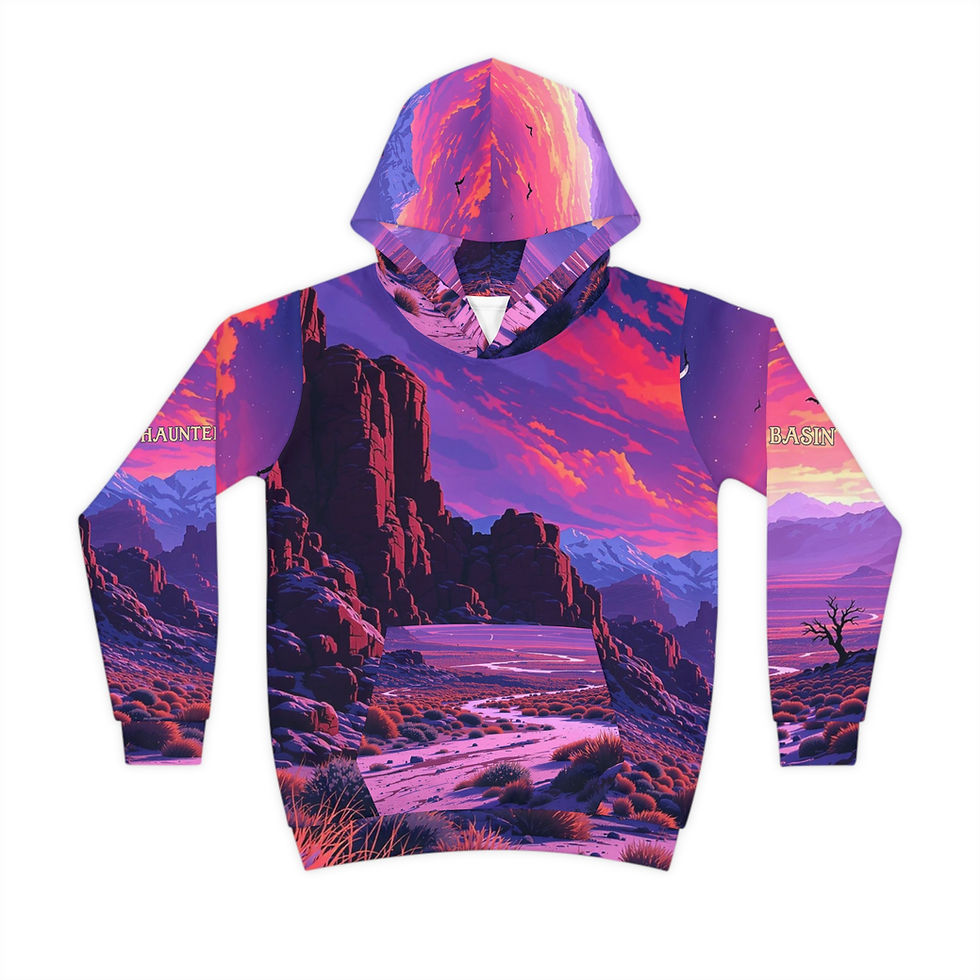 Thumbnail: Beetle-Go Haunted Spaces: Great Basin National Park Cozy Kids Sweatshirt