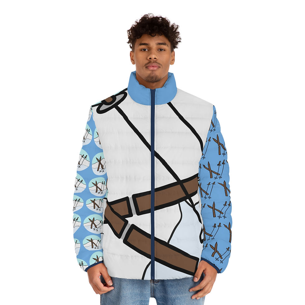 Thumbnail: Beetle-Go Skiing Men's Puffer Jacket - Blue