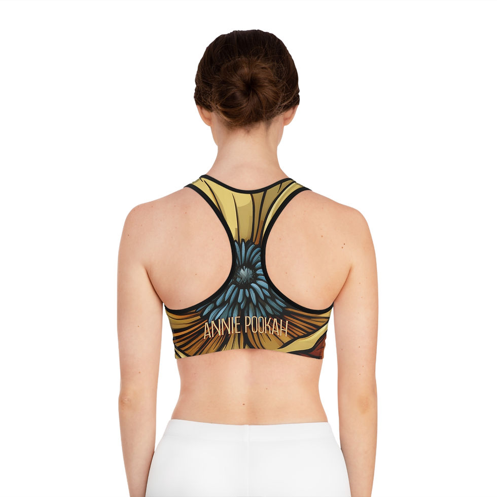 Thumbnail: Annie Pookah Colorful Floral Sports Bra