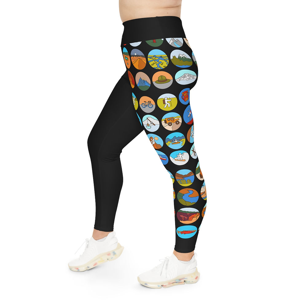 Thumbnail: Beetle-Go National Spaces Adventure Plus Size Leggings