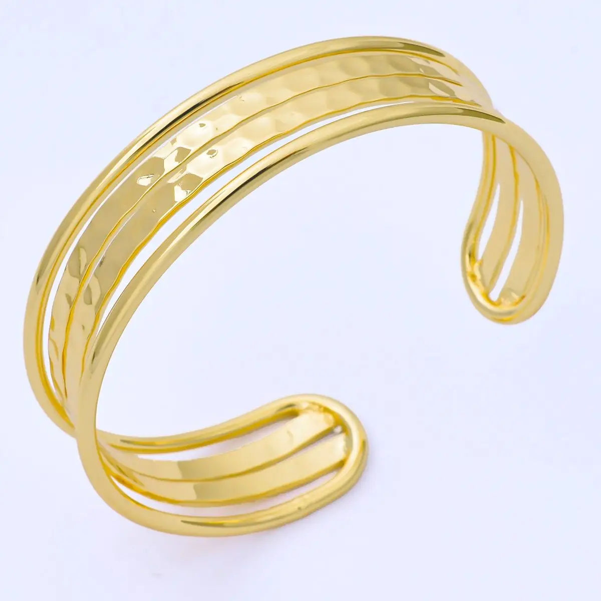 24K 24K Gold Filled Minimalist Cuff Band Bangle Bracelet
