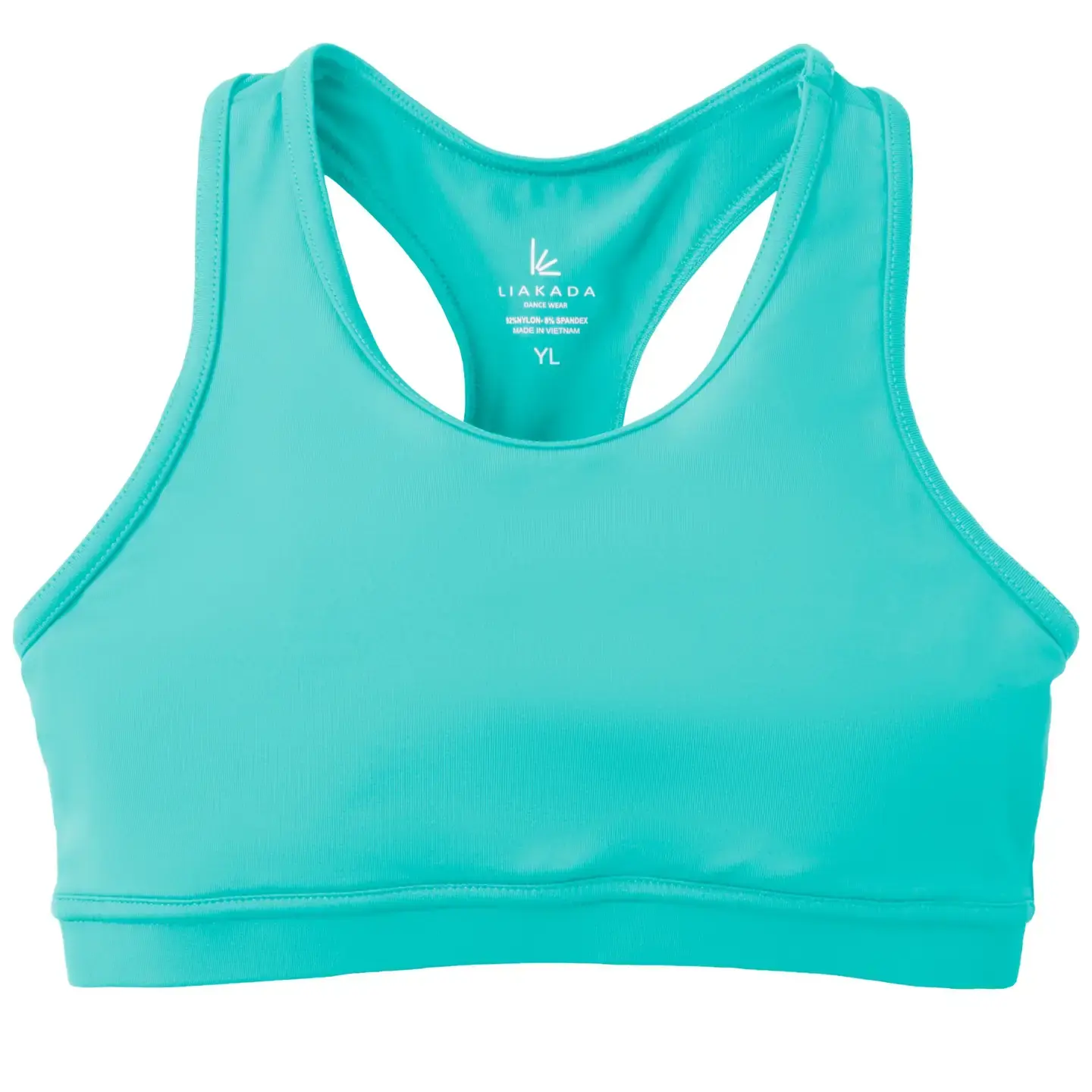 Girls Turquoise Racerback Sports Bra Top