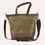 Thumbnail: Olive Green Canvas + Leather Tote