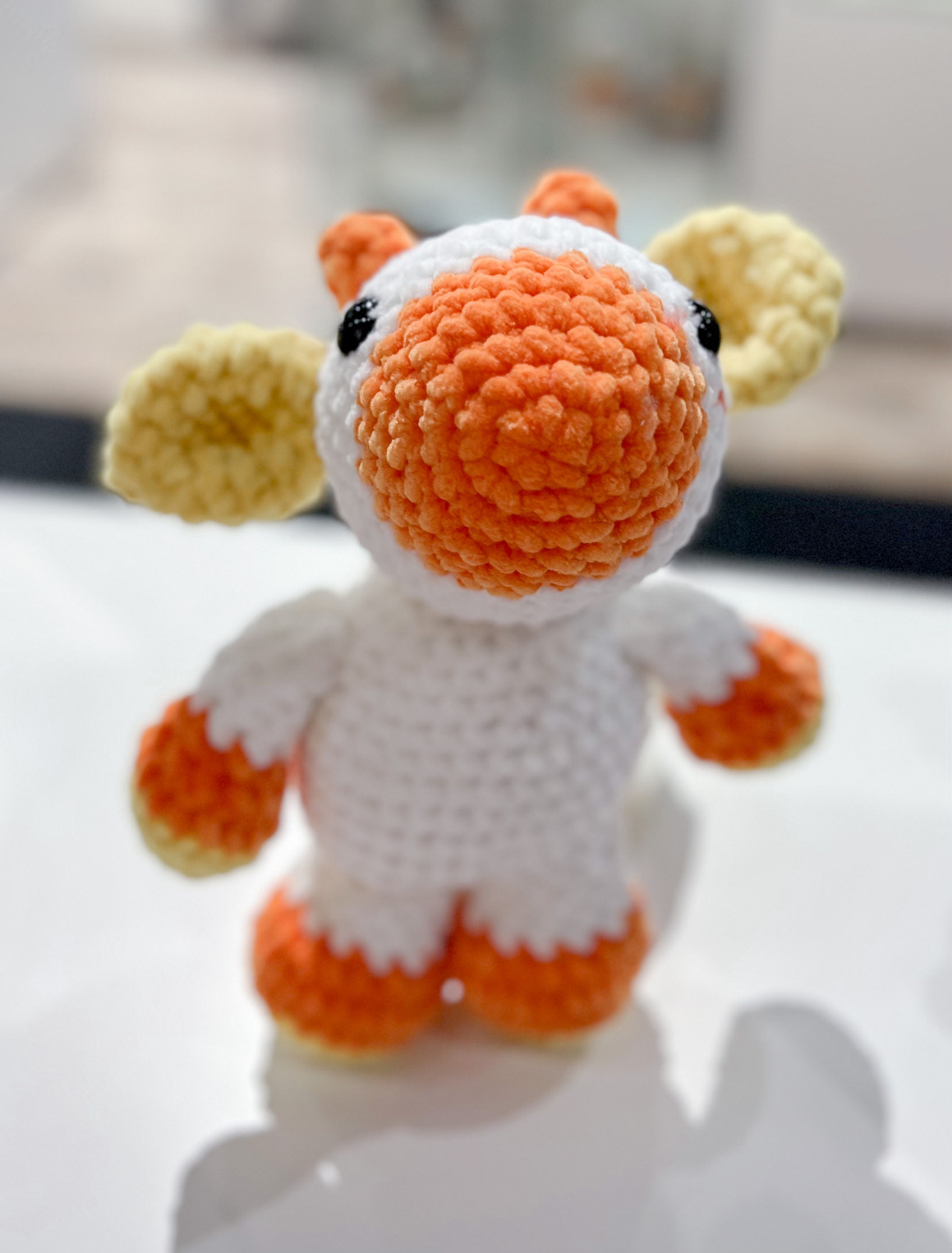 Hand Crocheted Candy Corn Cow