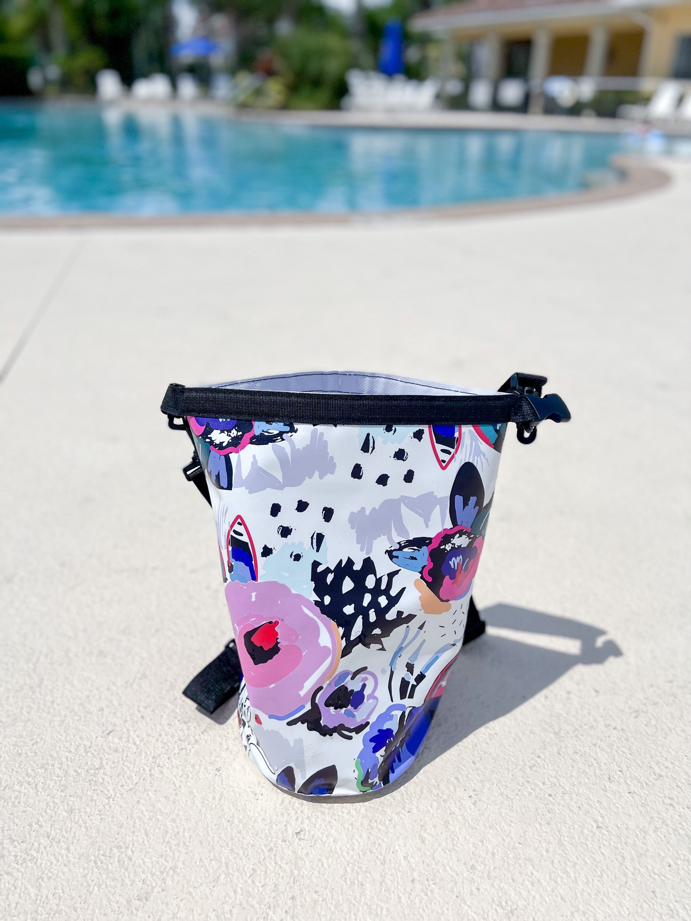 Pink Leopard Print Waterproof Dry Bag Backpack