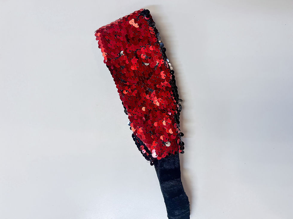 Thumbnail: Red/Black Reversible Sequin Headband