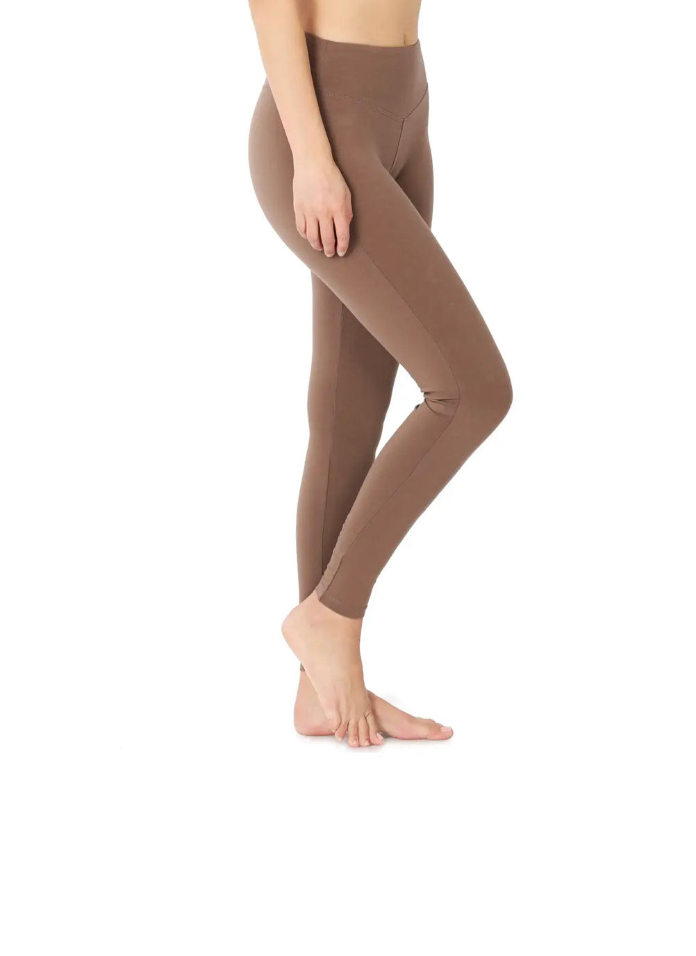 Mocha Tummy Control Cotton Leggings