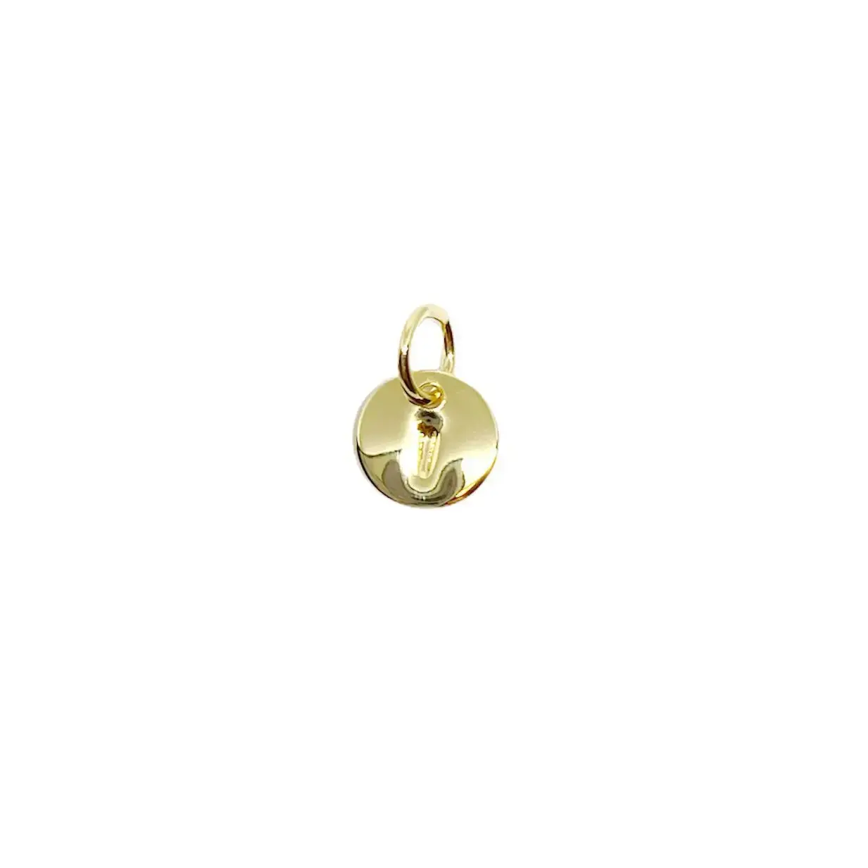 18K Gold Filled Tiny Stamped I Charm