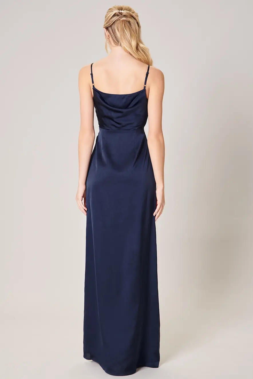 Thumbnail: Navy Cowl Neck Gown