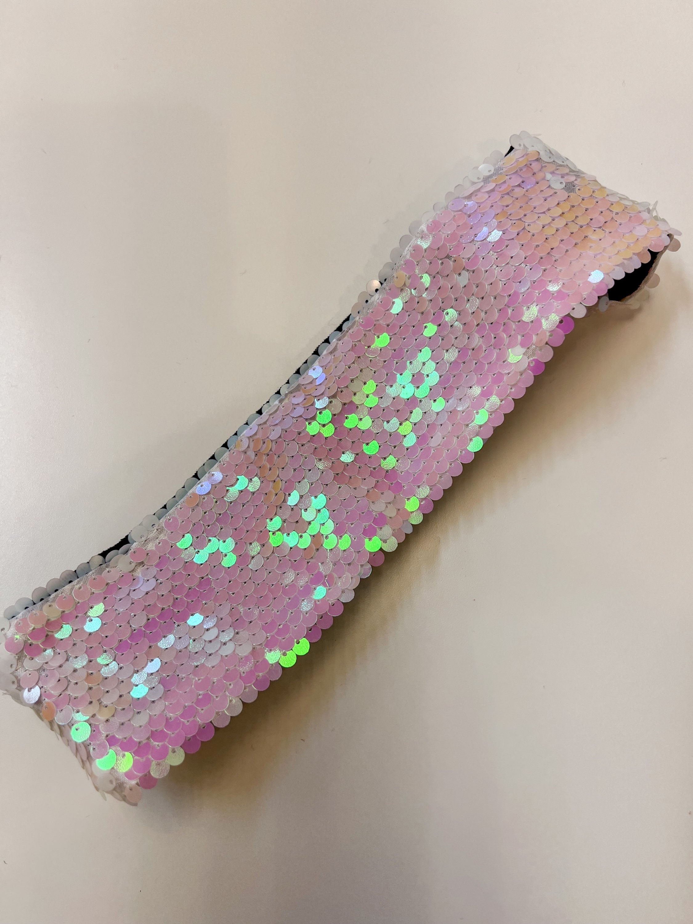 White Iridescent Sequin Headband