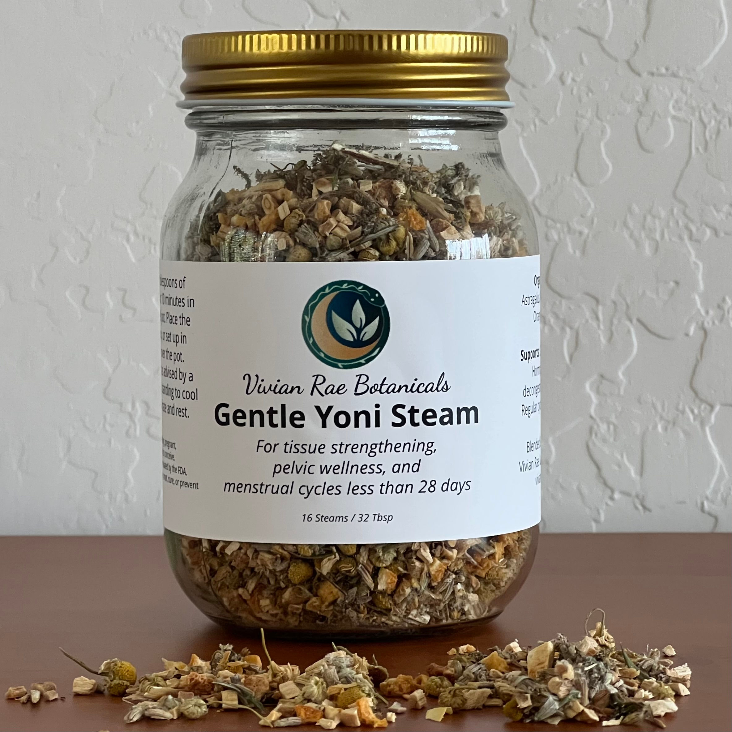 Gentle Yoni Steam Jar with organic herbs
