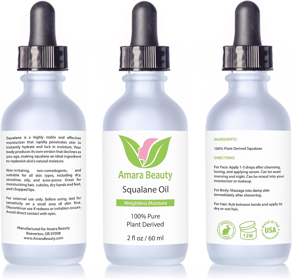 Thumbnail: Squalane Oil Moisturizer with 100% Pure Plant Derived Squalane for Face Body Ski