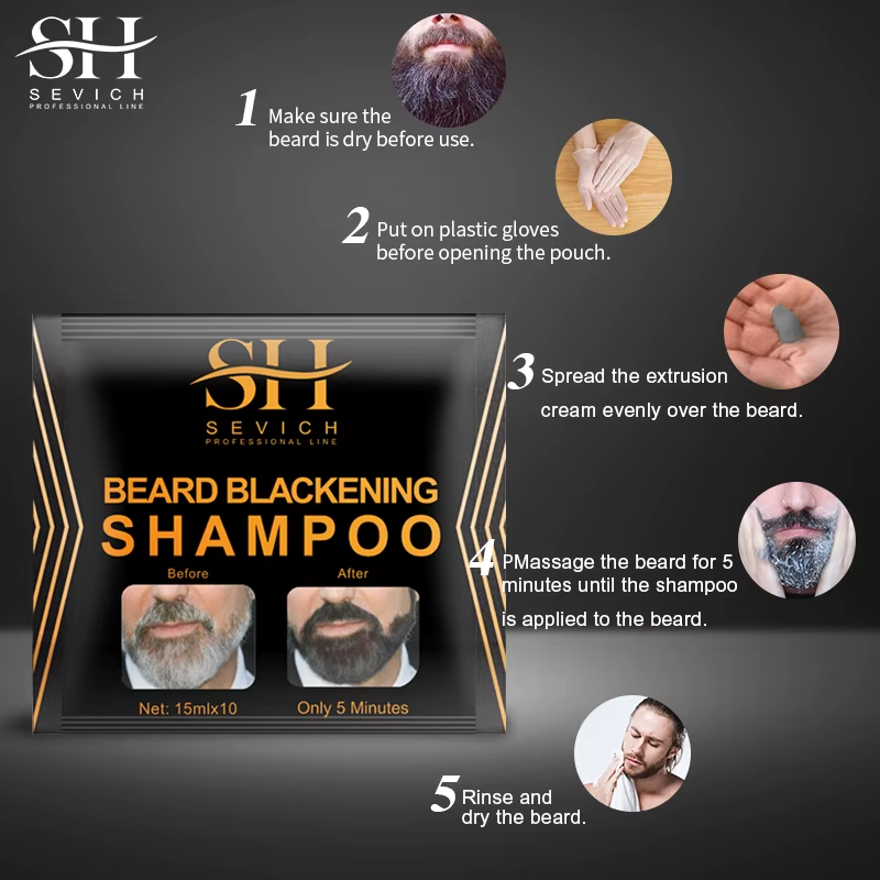 Thumbnail: Dye Black Beard Natural 15Ml Hair Color Blackening Long Lasting Dyeing Faster Bl