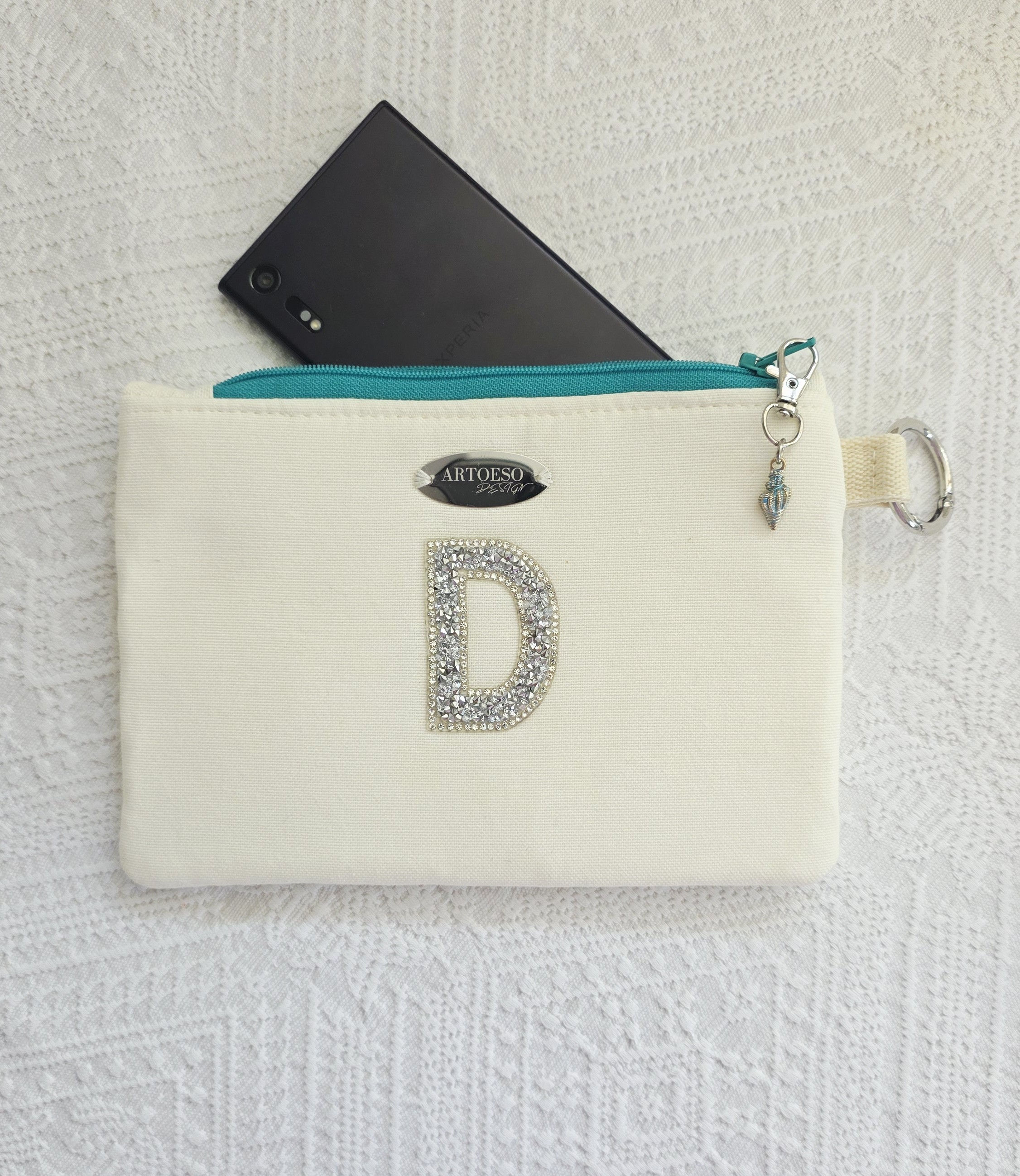 Minibag - Işıltılı Harf Koleksiyonu - “D” Harfi Detaylı Kişiye Özel Mini Çanta