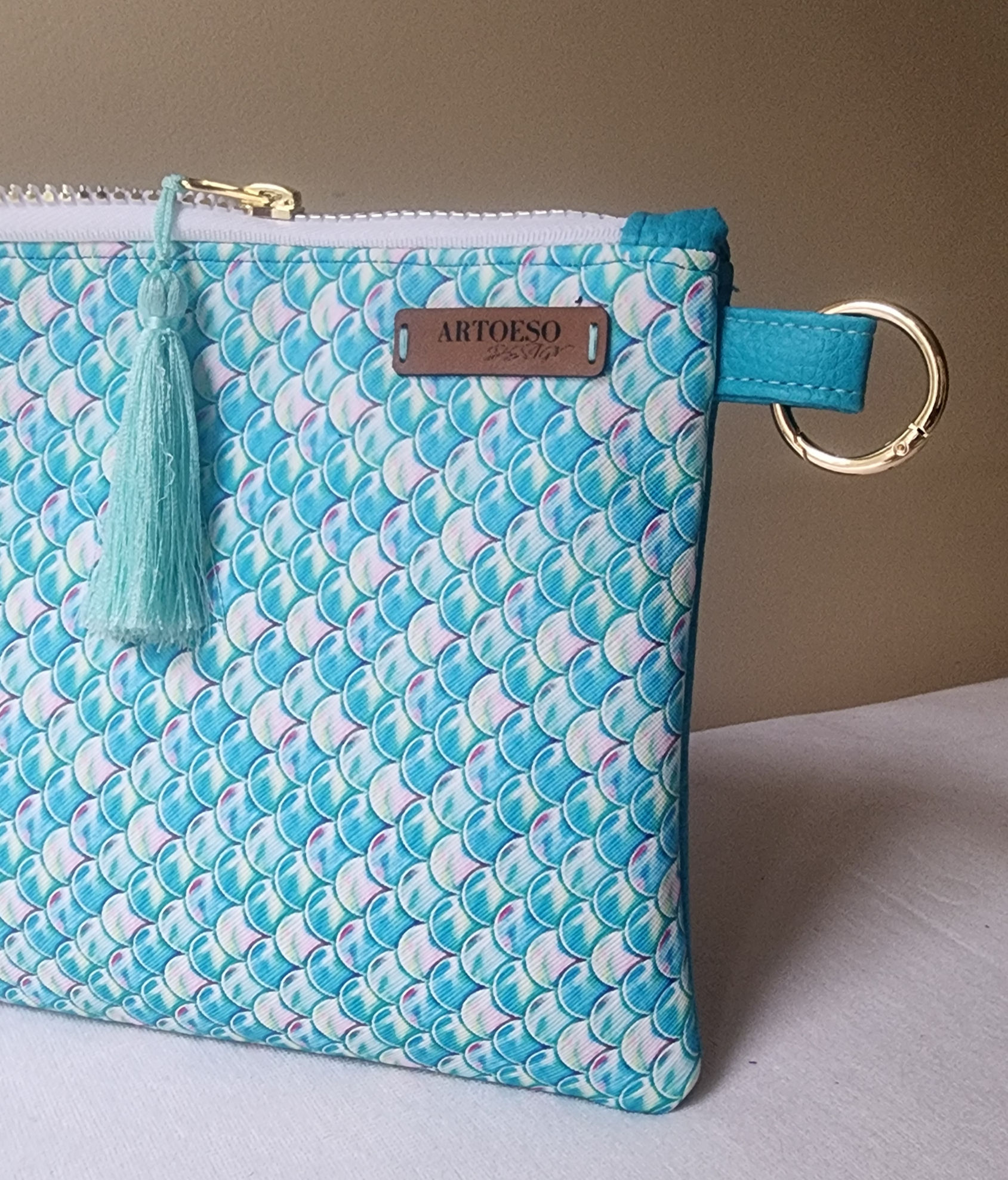 Clutch Çanta: Balıksırtı Mavi