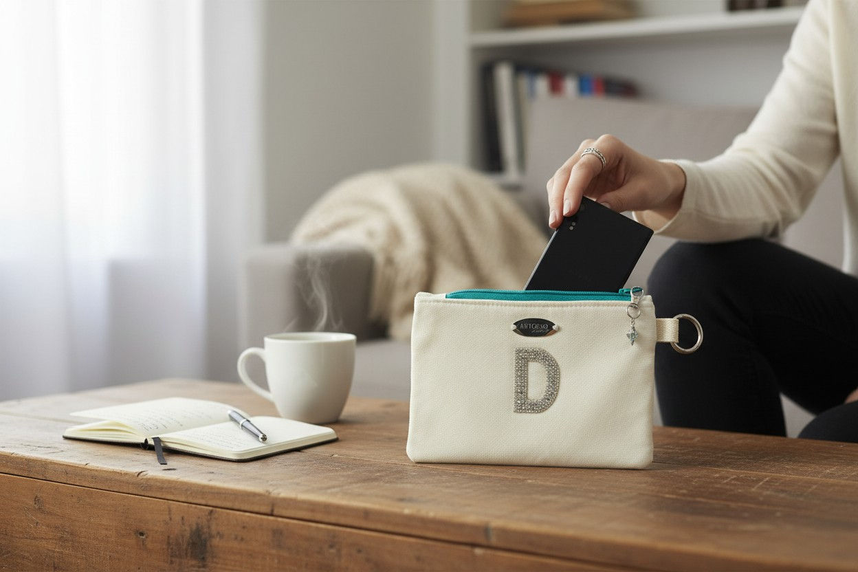 Minibag - Işıltılı Harf Koleksiyonu - “D” Harfi Detaylı Kişiye Özel Mini Çanta