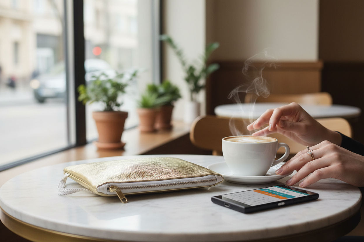 Clutch Bag: Golden Drops
